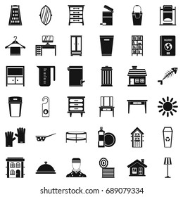 Housework icons set. Simple style of 36 housework vector icons for web isolated on white background