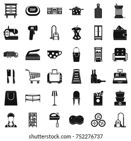 Housework icons set. Simple style of 36 housework vector icons for web isolated on white background