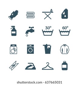 Housework and laundry vector icon