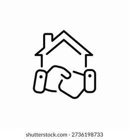 housing agreement icon sign vector