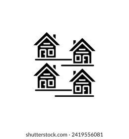 icono vectorial de área de alojamiento. estilo sólido de icono inmobiliario. uso perfecto para logotipo, presentación, sitio web y más. diseño de iconos moderno estilo glifo