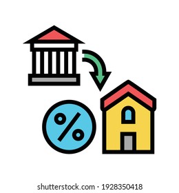 housing benefits color icon vector. housing benefits sign. isolated symbol illustration