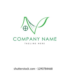 Housing Complex Green Nature Vector Logo