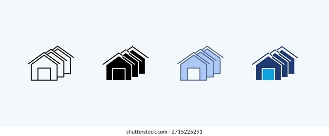 Vetor de ilustração de ícone múltiplo de desenvolvimento de caixa