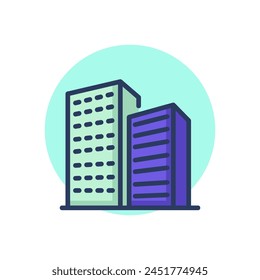 Housing estate line icon. Home, metropolis, district outline sign. Buildings and urban architecture concept. Vector illustration symbol element for web design and apps