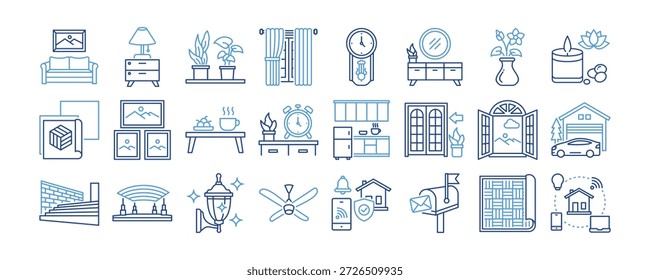 Colección de ícono de vivienda. Contiene casa de diseño, casa, edificio, arquitectura, propiedad, negocio, propiedad