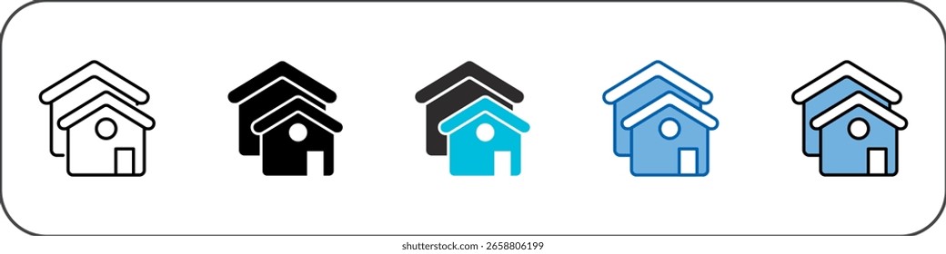 Gehäuse-Symbolpaket - Multistyle-Illustration