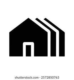 Housing Icon. Residential Building Vector Illustration. For Home Sales Or Residential Neighborhood Signs.