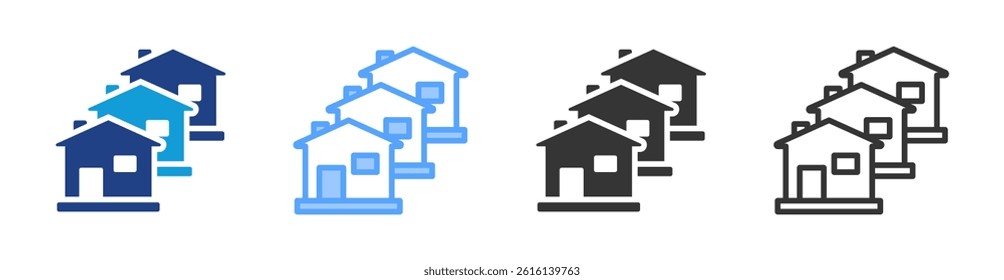 Housing icon set multiple style collection