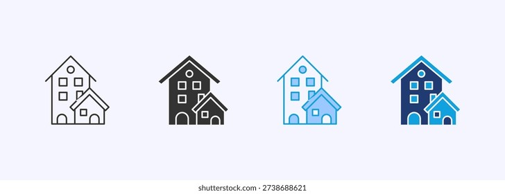 Housing Icon Set Multiple Style Collection Vector Illustration
