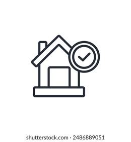 housing icon. vector.Editable stroke.linear style sign for use web design,logo.Symbol illustration.