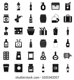 Housing icons set. Simple set of 36 housing vector icons for web isolated on white background