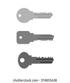 Housing key set. Simple key from  keyhole in door of house and apartment.
