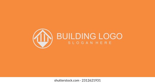 Housing logo design with the latest model | Residential business card | premium vector