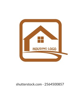 Housing logo design simple concept Premium Vector