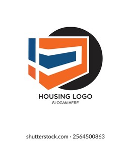 Housing logo design simple concept Premium Vector