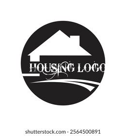 Housing logo design simple concept Premium Vector