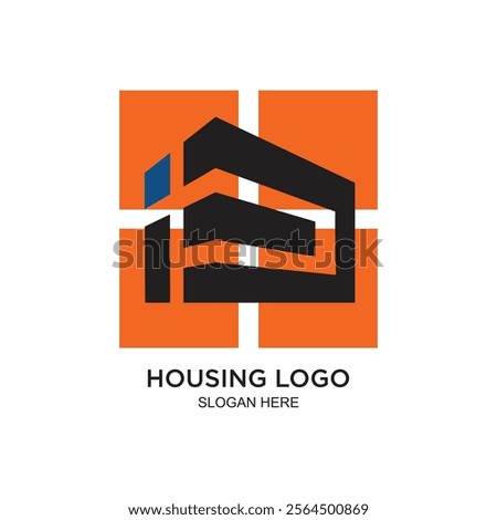 Housing logo design simple concept Premium Vector