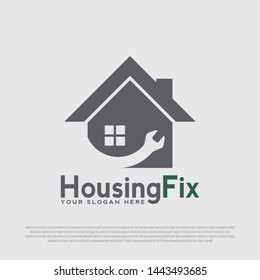 Housing logo. home vector logo design. architecture. building and construction. house repairs. illustration element