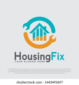 Housing logo. home vector logo design. architecture. building and construction. house repairs. illustration element