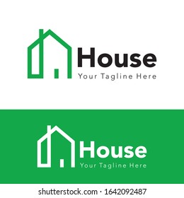 Housing Logo - A mark that created from appear of modern house that forming outline shapes. It's suitable for company related to real estate, retail, roperty and everything about residential.