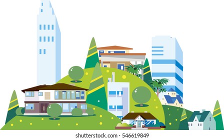 Housing on the hill