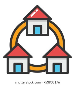 A housing project by construction company, same layout