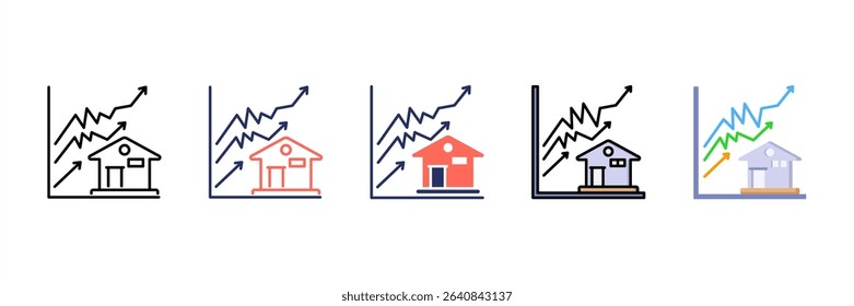 Housing Rates Multi Style Icon Set