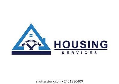 Housing services, logo design inspiration vector