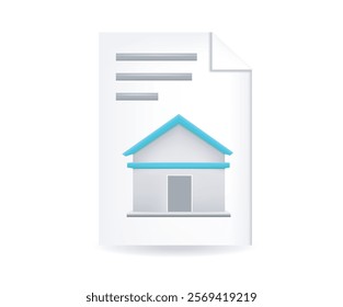 Housing site plan project on document paper