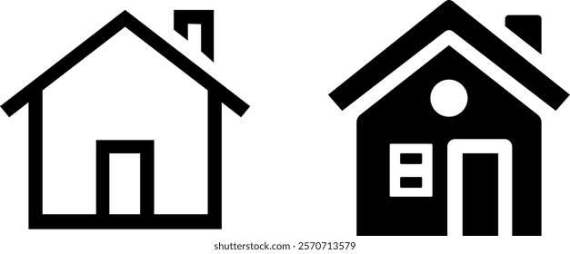 "Housing Vector Icon Set: Detailed and Versatile Designs for Real Estate, Construction, and Property Projects"