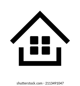 Housing and window icons. Vectors.