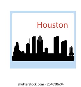 Houston city silhouette