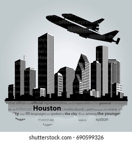 Vector Houston Skyline Silhouettes  Houston skyline, Skyline silhouette,  City skyline silhouette