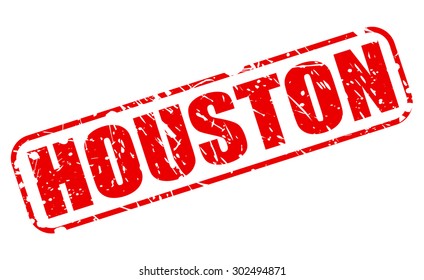 HOUSTON red stamp text on white