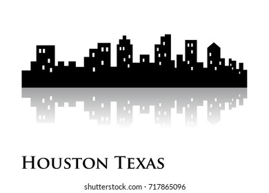 houston skyline city logo vector