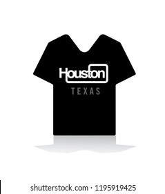 Houston sticker emblem t shirt design