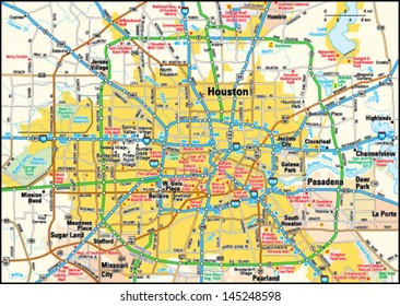 Houston, Texas Area Map