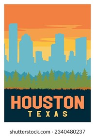 Houston Texas with beautiful view