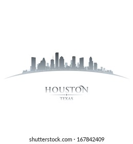 Houston Texas city skyline silhouette. Vector illustration