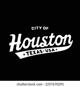 Houston Texas lettering design. City of Houston typography design. Vector and illustration.