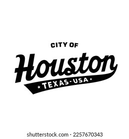 Houston Texas lettering design. City of Houston typography design. Vector and illustration.