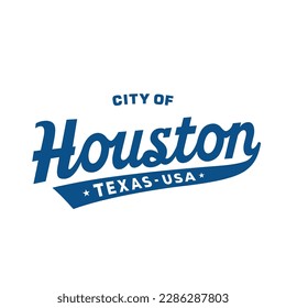 Houston Texas lettering design. City of Houston typography design. Vector and illustration.