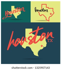 Houston Texas logo design concept, Vector EPS 10.