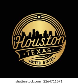 Houston Texas logotype. City of Houston vector design template.