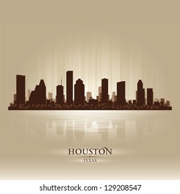 Houston Texas skyline city silhouette