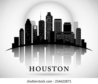 Houston Texas skyline city silhouette