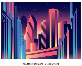 Houston Texas skyline vector illustration