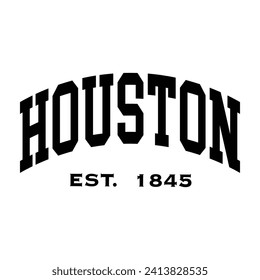 Houston typography design for tshirt hoodie baseball cap jacket and other uses vector