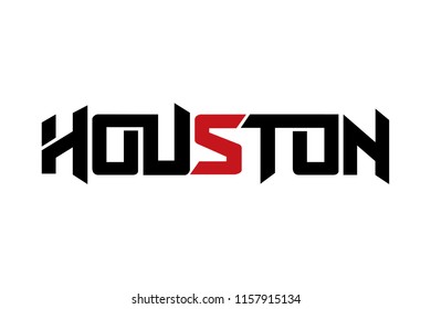 Houston typography design vector, for t-shirt, poster and other uses